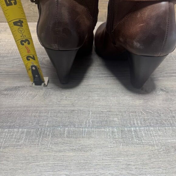 Arturo Chiang Velma Cognac Brown Leather Knee High Boots Women's Size 7.5 - Picture 3 of 7